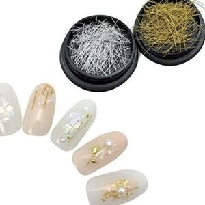 Nail Art Gold Metallic Threads